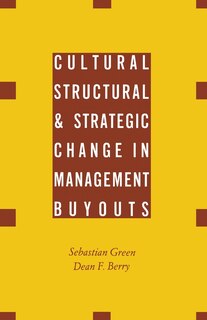 Front cover_Cultural, Structural And Strategic Change In Management Buyouts