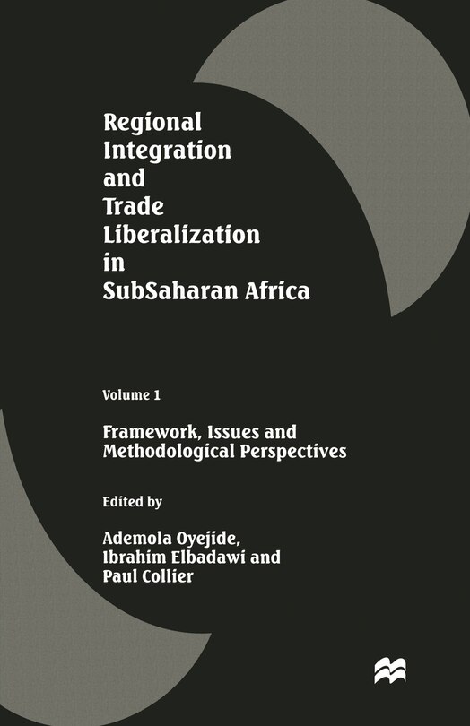 Front cover_Regional Integration And Trade Liberalization In Subsaharan Africa