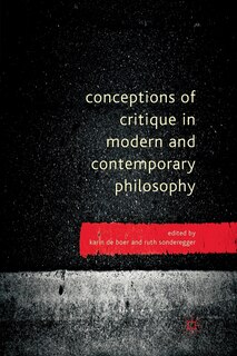 Couverture_Conceptions Of Critique In Modern And Contemporary Philosophy