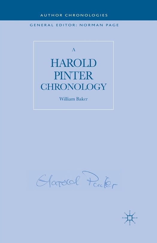 Front cover_A Harold Pinter Chronology