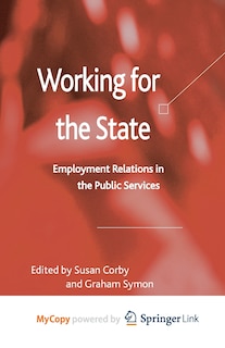 Front cover_Working For The State