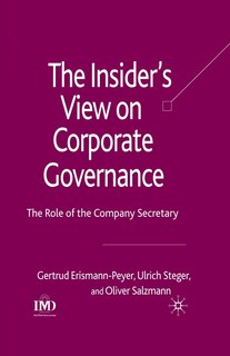 Front cover_The Insider's View On Corporate Governance