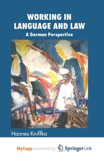 Front cover_Working in Language and Law