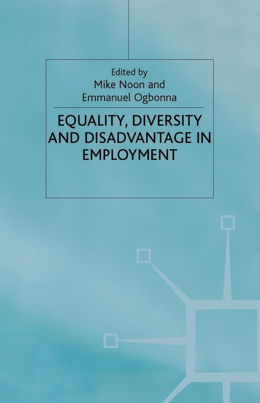 Front cover_Equality. Diversity And Disadvantage In Employment