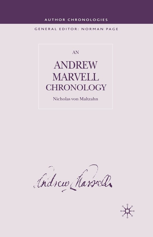 Front cover_Andrew Marvell Chronology