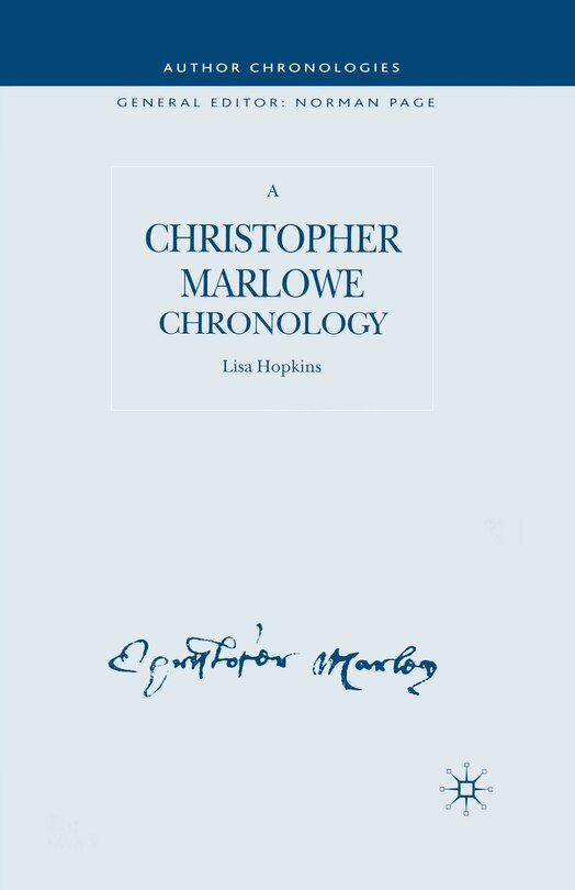 Front cover_A Christopher Marlowe Chronology