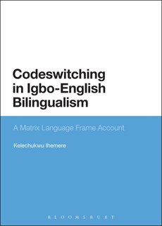 Front cover_Codeswitching In Igbo-english Bilingualism