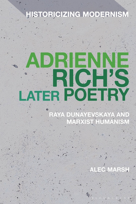 Front cover_Adrienne Rich's Later Poetry