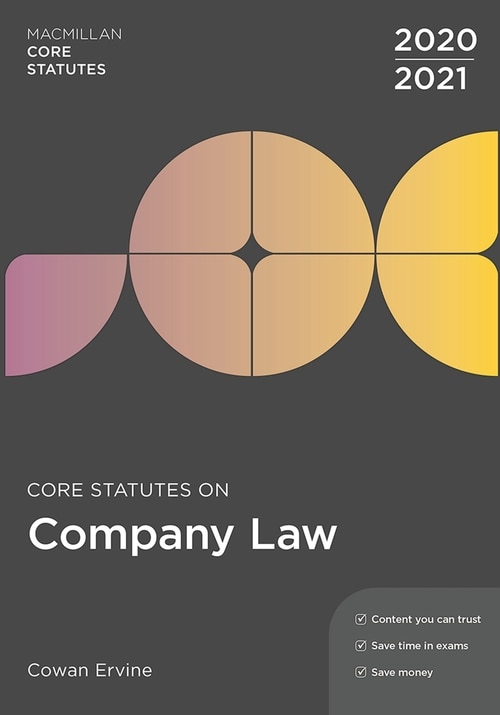 Couverture_Core Statutes On Company Law 2020-21