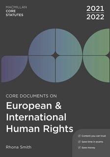 Front cover_Core Documents On European And International Human Rights 2021-22