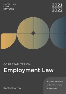 Couverture_Core Statutes On Employment Law 2021-22