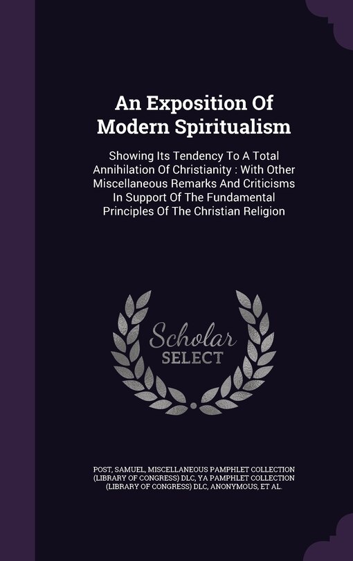 Front cover_An Exposition Of Modern Spiritualism