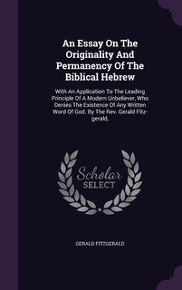 Couverture_An Essay On The Originality And Permanency Of The Biblical Hebrew