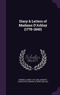 Front cover_Diary & Letters of Madame D'Arblay (1778-1840)