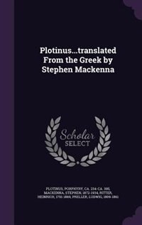 Front cover_Plotinus...translated From the Greek by Stephen Mackenna