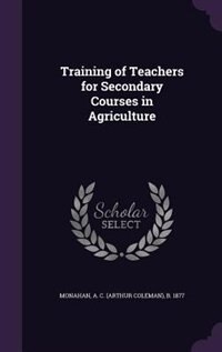 Couverture_Training of Teachers for Secondary Courses in Agriculture