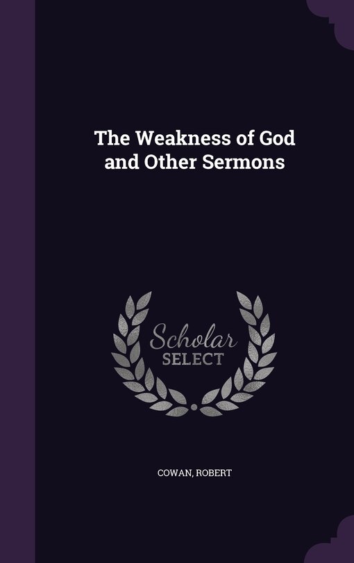 Front cover_The Weakness of God and Other Sermons