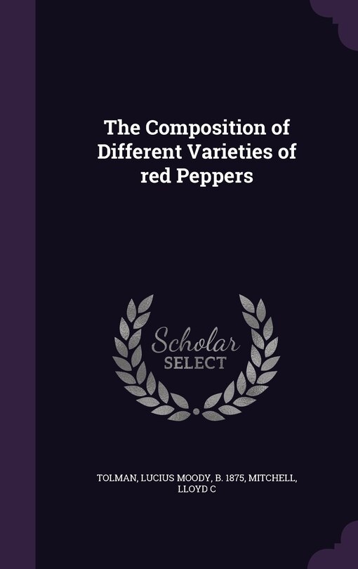 Front cover_The Composition of Different Varieties of red Peppers
