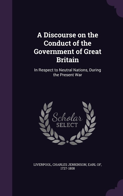 Front cover_A Discourse on the Conduct of the Government of Great Britain
