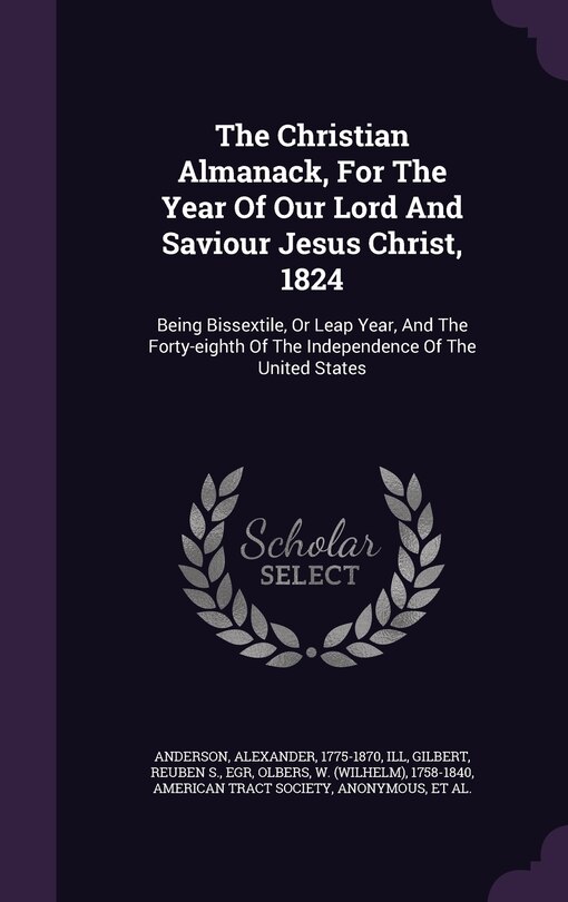 Front cover_The Christian Almanack, For The Year Of Our Lord And Saviour Jesus Christ, 1824