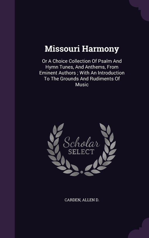 Couverture_Missouri Harmony