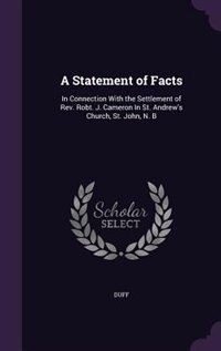 Couverture_A Statement of Facts