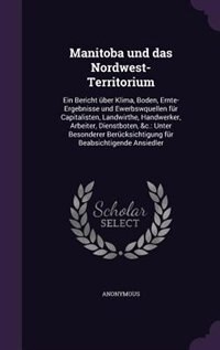 Front cover_Manitoba und das Nordwest-Territorium