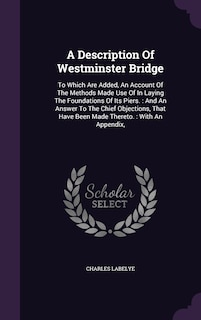 Front cover_A Description Of Westminster Bridge