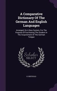 Front cover_A Comparative Dictionary Of The German And English Languages