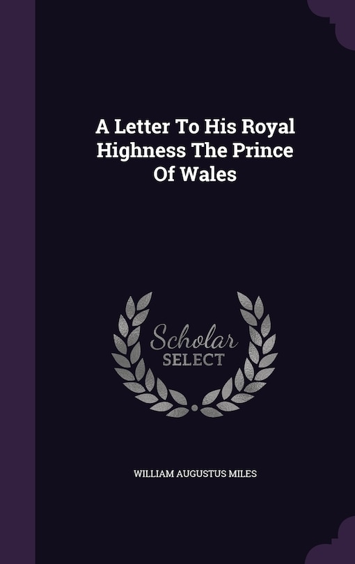Couverture_A Letter To His Royal Highness The Prince Of Wales