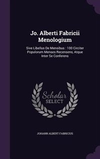 Front cover_Jo. Alberti Fabricii Menologium