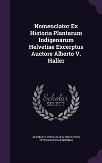 Front cover_Nomenclator Ex Historia Plantarum Indigenarum Helvetiae Excerptus Auctore Alberto V. Haller