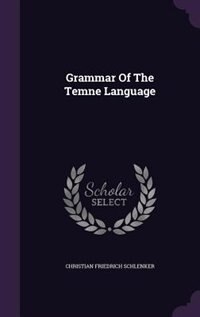Grammar Of The Temne Language