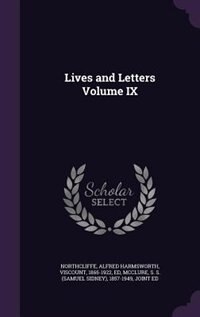 Couverture_Lives and Letters Volume IX