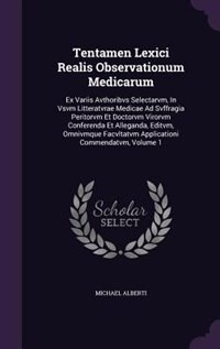 Couverture_Tentamen Lexici Realis Observationum Medicarum
