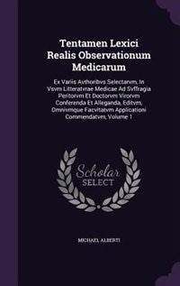 Couverture_Tentamen Lexici Realis Observationum Medicarum