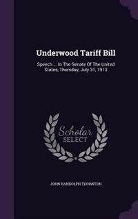 Front cover_Underwood Tariff Bill