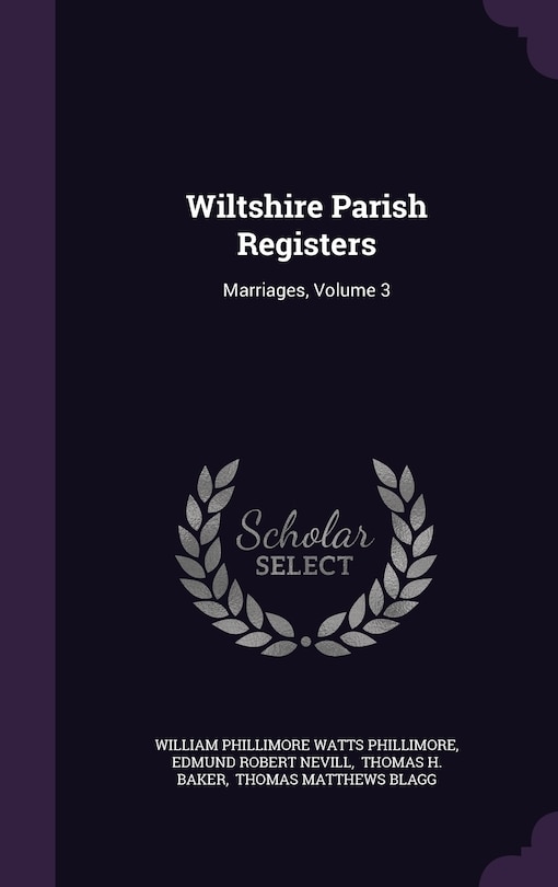 Front cover_Wiltshire Parish Registers