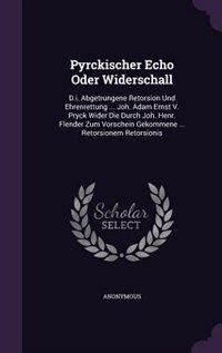 Front cover_Pyrckischer Echo Oder Widerschall
