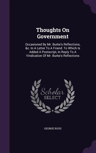 Front cover_Thoughts On Government