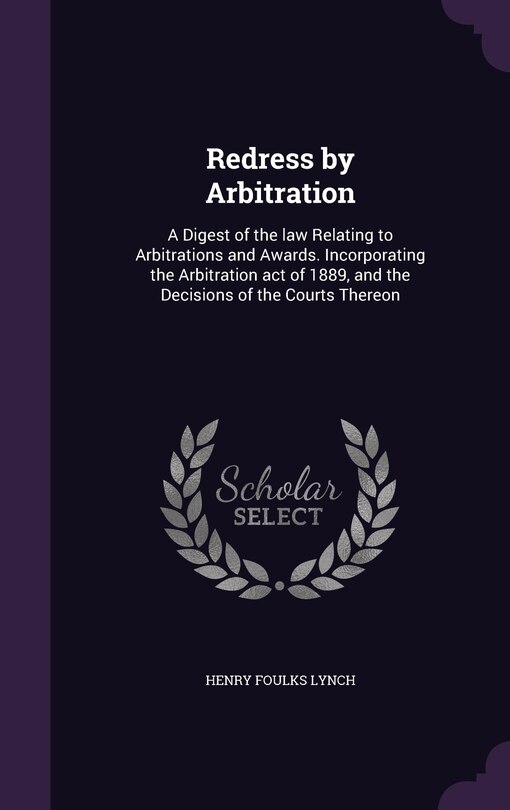 Couverture_Redress by Arbitration