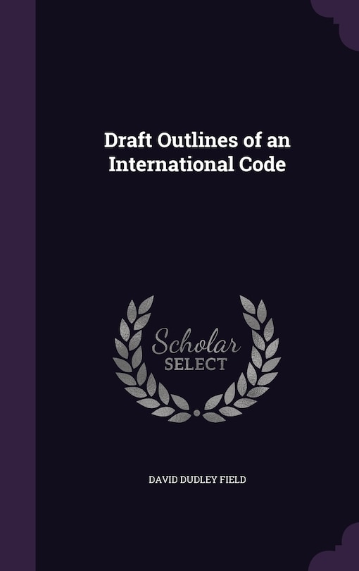 Front cover_Draft Outlines of an International Code