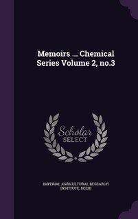 Front cover_Memoirs ... Chemical Series Volume 2, no.3