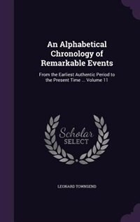 Front cover_An Alphabetical Chronology of Remarkable Events