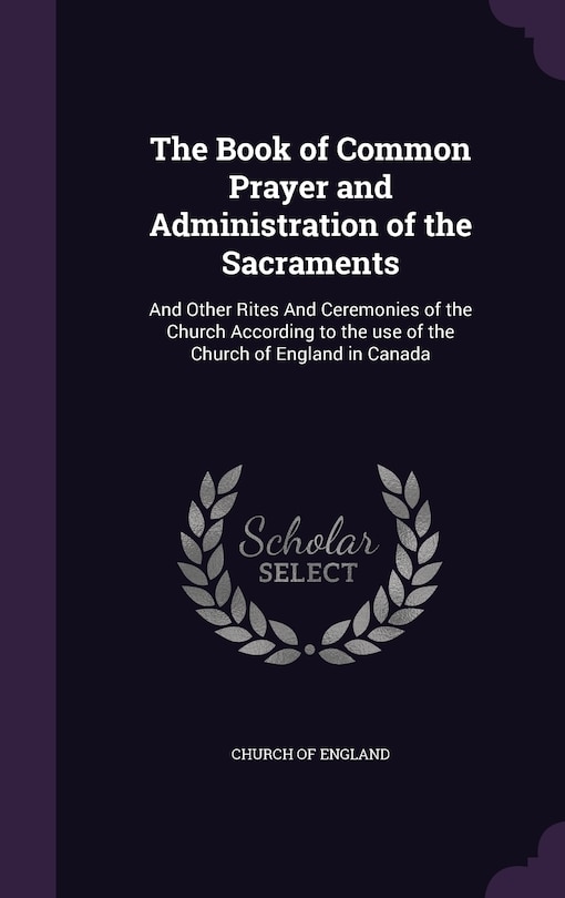 Couverture_The Book of Common Prayer and Administration of the Sacraments