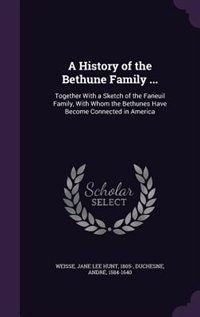 Couverture_A History of the Bethune Family ...