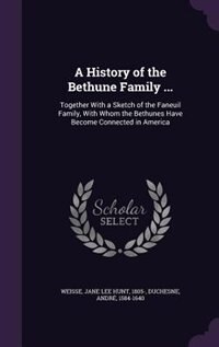 Couverture_A History of the Bethune Family ...