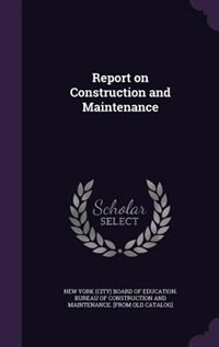 Front cover_Report on Construction and Maintenance