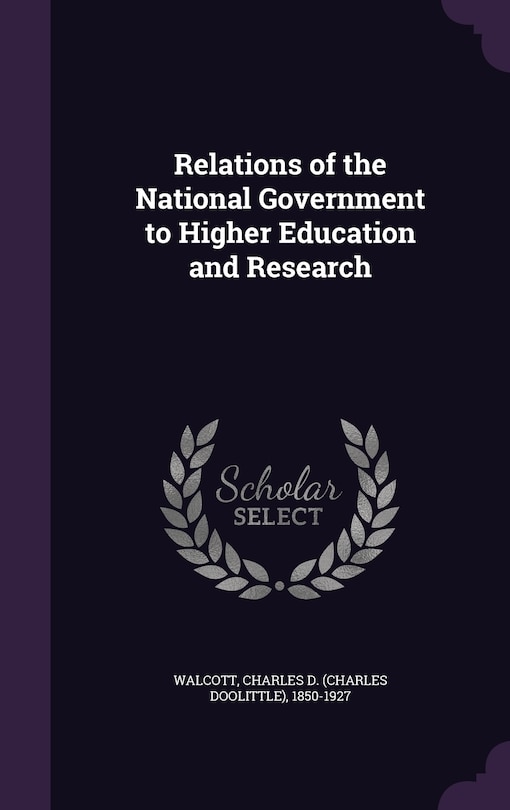 Front cover_Relations of the National Government to Higher Education and Research