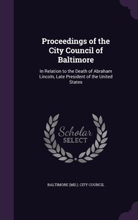 Couverture_Proceedings of the City Council of Baltimore